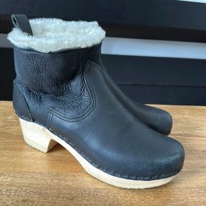 No. 6 shearling clog boots 41